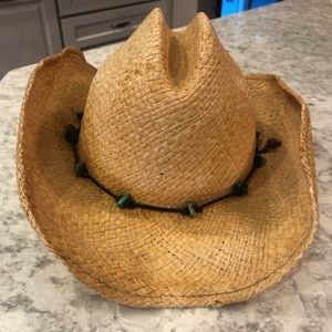 Ladies Scala shareable straw cowboy